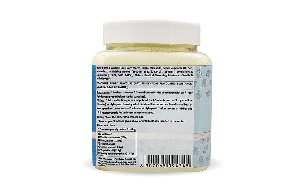 Puramio Eggless Cake Concentrate Vanilla   Plastic Jar  600 grams